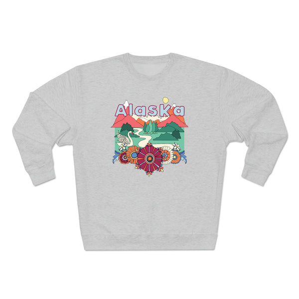 Premium Alaska Crewneck Sweatshirt - Retro Unisex Sweatshirt