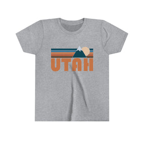 Utah Youth T-Shirt - Retro Mountain Utah Kid's TShirt