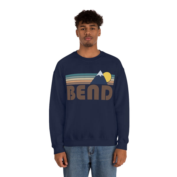 Bend, Oregon Sweatshirt - Fall Retro Mountain Unisex Crewneck Bend Sweatshirt