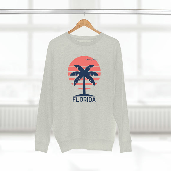 Premium Florida Crewneck Sweatshirt - Retro Unisex Sweatshirt