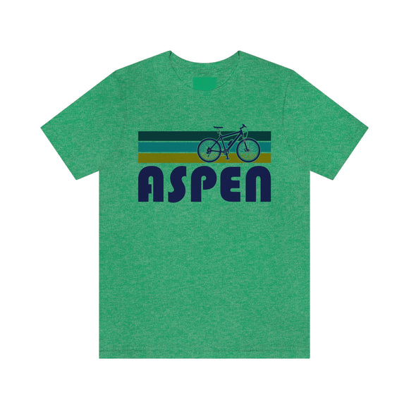 Aspen T-Shirt - Retro Mountain Bike Adult Unisex Aspen, Colorado T Shirt