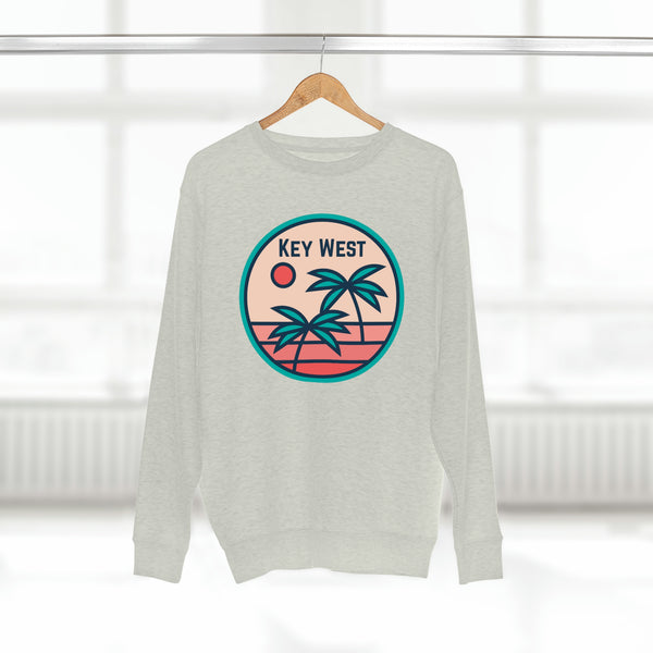 Premium Key West, Florida Crewneck Sweatshirt - Retro Unisex Sweatshirt