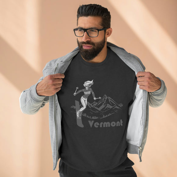 Premium Vermont Crewneck Sweatshirt - Retro Unisex Sweatshirt