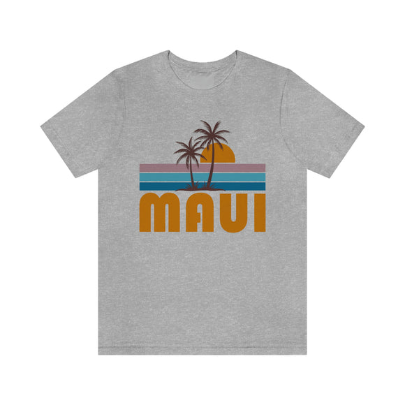 Maui, Hawaii T-Shirt - Retro Palm Tree Unisex Maui Shirt