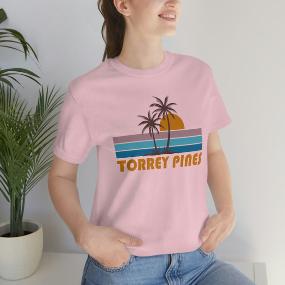 Torrey Pines, California T-Shirt - Retro Palm Tree Unisex Torrey Pines Shirt