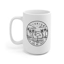Florida Mug - State Design White Ceramic Florida Mug (11oz & 15oz)-1