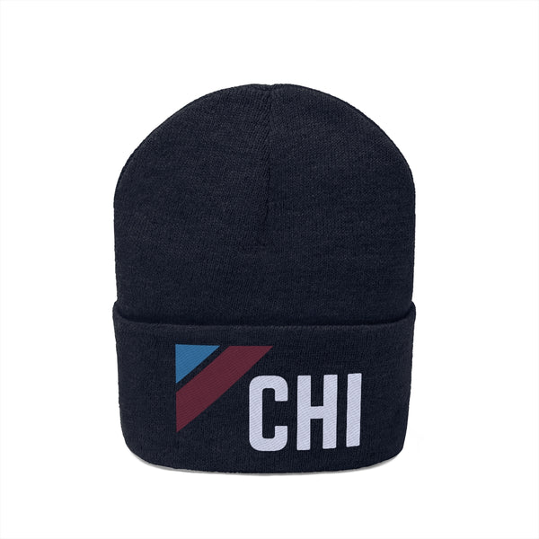 Chicago, Illinois Beanie - Adult Embroidered Retro Chicago Knit Hat
