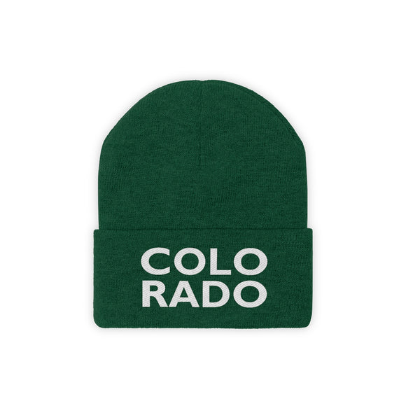 Colorado Beanie - Adult Embroidered Two Line Colorado Knit Hat