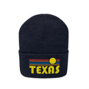 Texas Beanie - Adult Embroidered Retro Sunset Texas Knit Hat-2