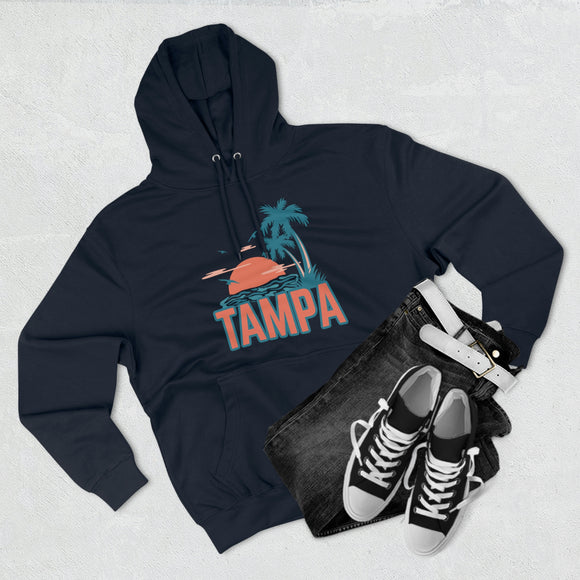 Premium Tampa, Florida Hoodie - Palm Tree Unisex Sweatshirt