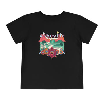 Buy black Asheville, North Carolina - Hippie Style Toddler T-Shirt