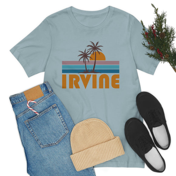 Irvine, California T-Shirt - Retro Palm Tree Unisex Irvine Shirt