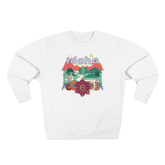 Premium Idaho Crewneck Sweatshirt - Retro Unisex Sweatshirt