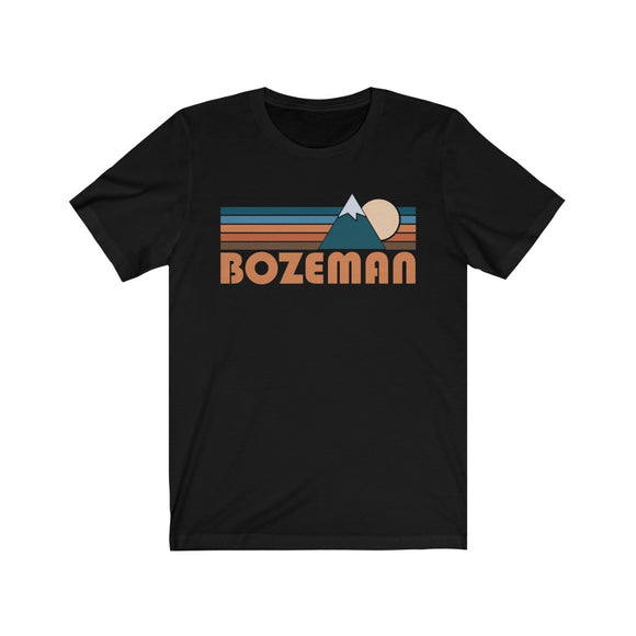 Bozeman, Montana T-Shirt - Retro Mountain Adult Unisex Bozeman T Shirt