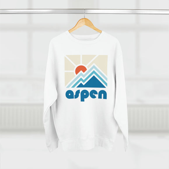 Premium Aspen, Colorado Crewneck Sweatshirt - Retro Unisex Sweatshirt