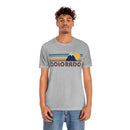Colorado T-Shirt - Retro Mountain v2 Unisex Colorado Shirt-18