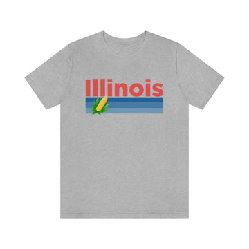 Buy athletic-heather Illinois T-Shirt - Retro Corn Unisex Illinois Shirt