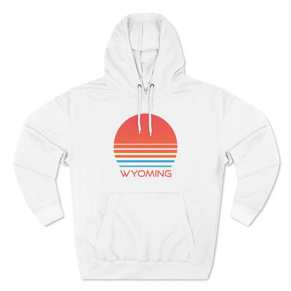 Premium Wyoming Hoodie - Retro 80s Unisex Sweatshirt