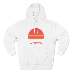 Premium Wyoming Hoodie - Retro 80s Unisex Sweatshirt