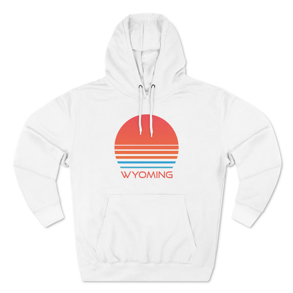 Premium Wyoming Hoodie - Retro 80s Unisex Sweatshirt