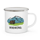 Wyoming Camp Mug - Retro Enamel Camping Wyoming Mug-3