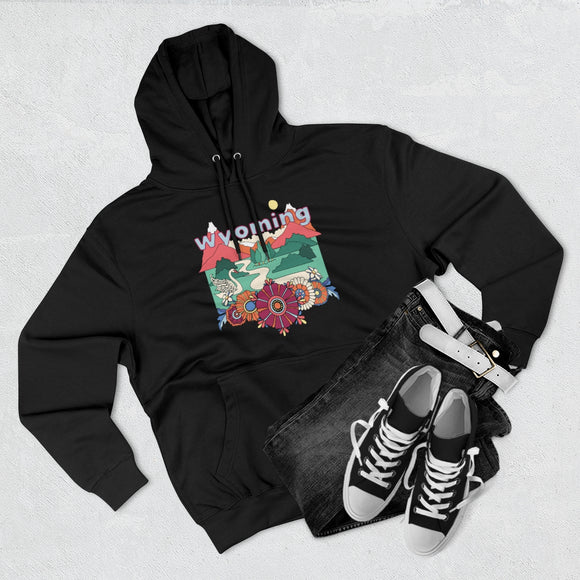 Premium Wyoming Hoodie - Boho Unisex Sweatshirt