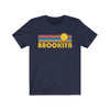 Brooklyn, New York T-Shirt - Retro Sunrise Adult Unisex Brooklyn T Shirt
