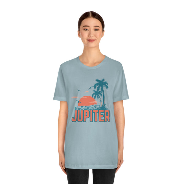 Jupiter, Florida T-Shirt - Retro Palm Tree & Beach Unisex Jupiter Shirt