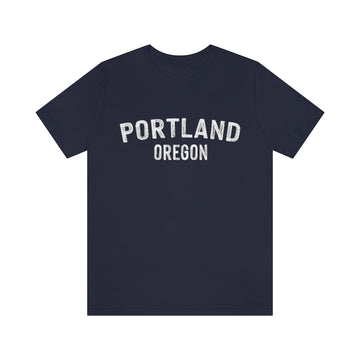 Buy navy Portland, Oregon Shirt - Paint Text Unisex Portland T-Shirt