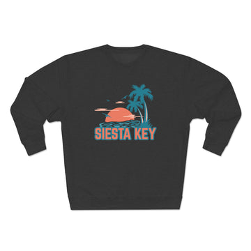 Buy charcoal-heather Premium Siesta Key, Florida Sweatshirt - Unisex Premium Crewneck Sweatshirt