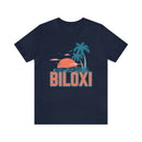 Biloxi, Mississippi T-Shirt - Retro Palm Tree & Beach Unisex Biloxi Shirt-85