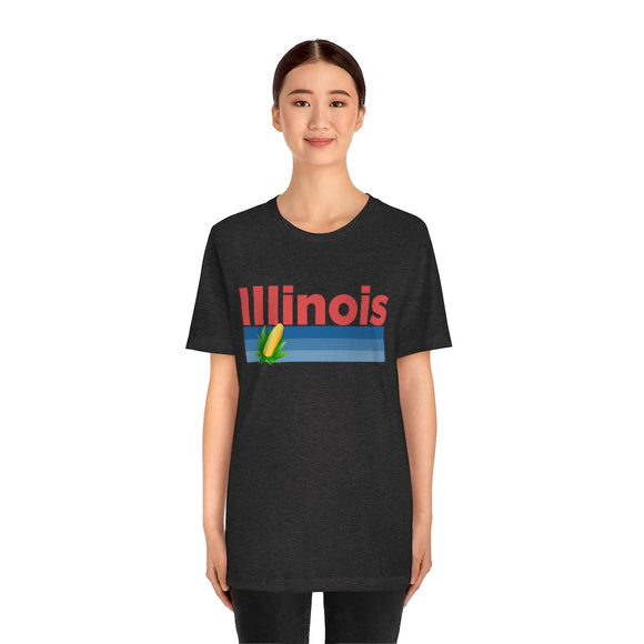 Illinois T-Shirt - Retro Corn Unisex Illinois Shirt