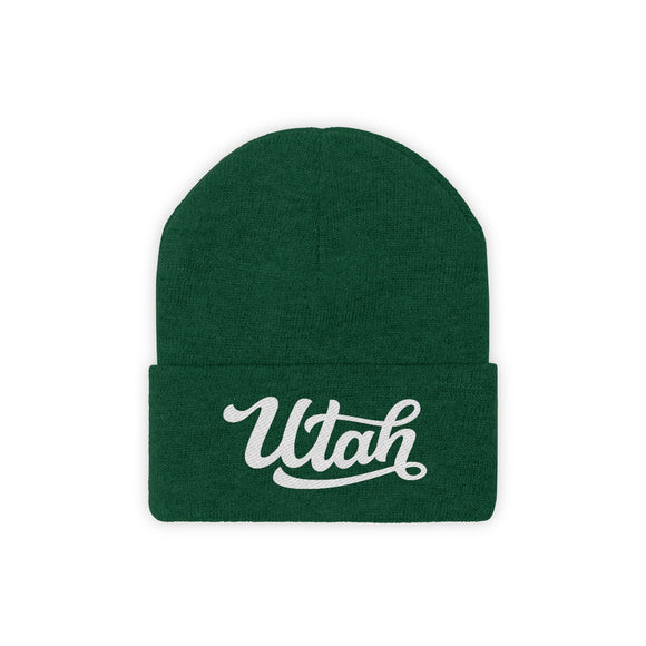 Utah Beanie - Adult Hand Lettered Embroidered Utah Knit Hat