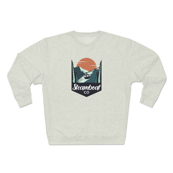 Premium Steamboat, Colorado Crewneck Sweatshirt - Retro Unisex Sweatshirt