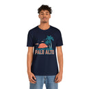 Palo Alto, California T-Shirt - Retro Palm Tree & Beach Unisex Palo Alto Shirt-88