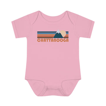 Buy pink Chattanooga Baby Bodysuit - Retro Mountain Chattanooga, Tennessee Baby Bodysuit