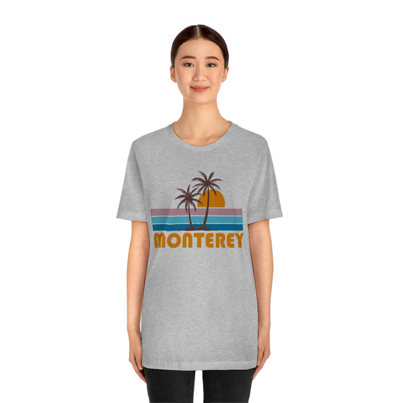 Monterey, California T-Shirt - Retro Palm Tree Unisex Monterey Shirt