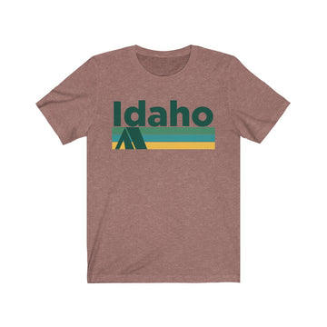 Idaho T-Shirt - Retro Camping Adult Unisex Idaho T Shirt