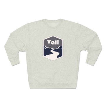 Buy oatmeal-heather Premium Vail, Colorado Crewneck Sweatshirt - Retro Unisex Sweatshirt