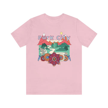 Buy pink Park City T-Shirt - Retro Mountain / Hippie Style Park City, Utah Shirt