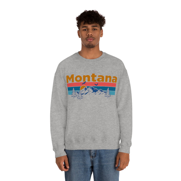 Montana Sweatshirt - Mountain & Birds Unisex