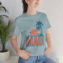 Maui, Hawaii T-Shirt - Retro Palm Tree & Beach Unisex Maui Shirt-39