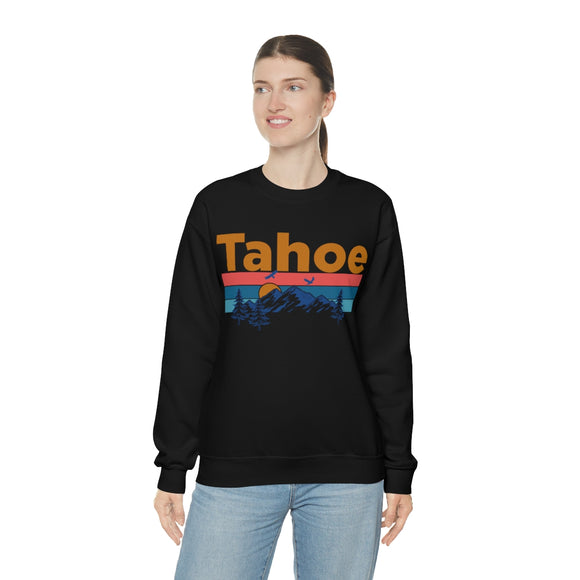 Tahoe, California Sweatshirt - Mountain & Birds Unisex