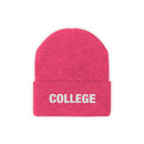 College Beanie - Adult Embroidered College Knit Hat-17