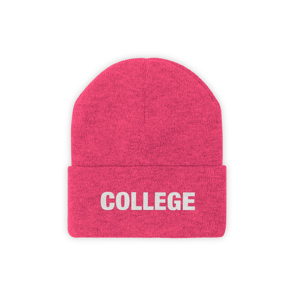 College Beanie - Adult Embroidered College Knit Hat