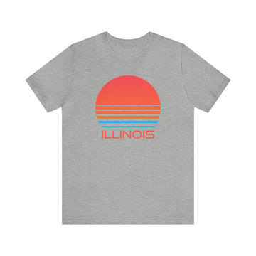 Buy athletic-heather Illinois T-Shirt - Retro 80s Unisex Illinois Shirt