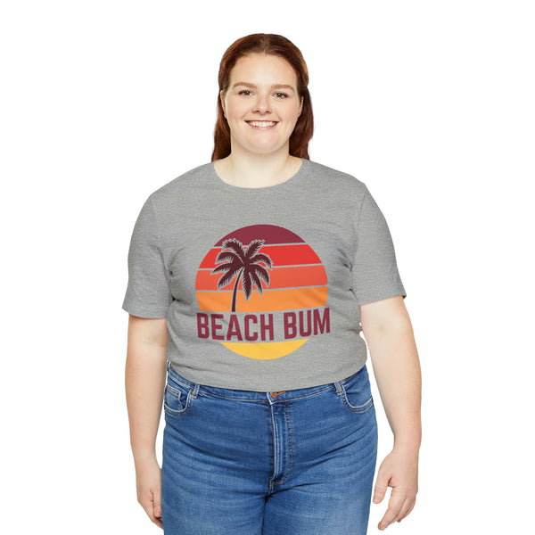 Beach Bum T-Shirt - Retro Palm Tree Unisex Beach Bum Shirt