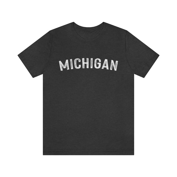 Michigan T-Shirt - Paint Text Unisex Michigan Shirt