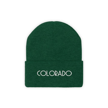 Buy hunter-green Colorado Beanie - Adult Embroidered Colorado Knit Hat