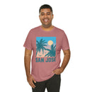 San Jose, California T-Shirt - Retro Palm Tree & Beach Unisex San Jose Shirt-20